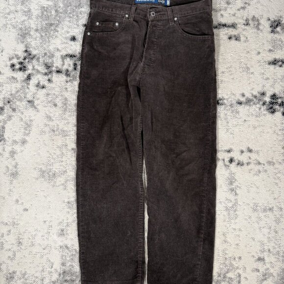 Y2K Levi's Silver Tab Velvet Corduroy Baggy Brown Pants - Picture 2 of 7